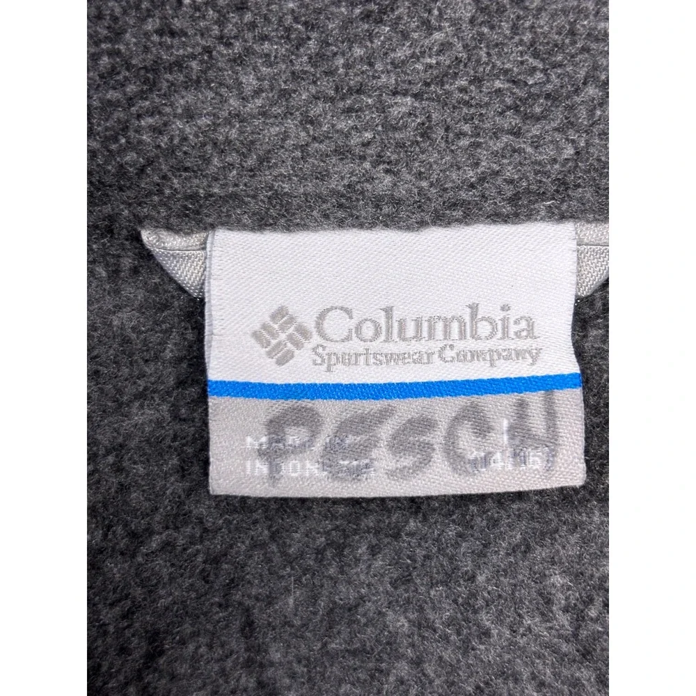 Columbia Kids Jacket Large L 14/16 Blue Gray Fleece Hybrid Full Zip Mock Neck